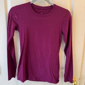 Burgundy long sleeve top